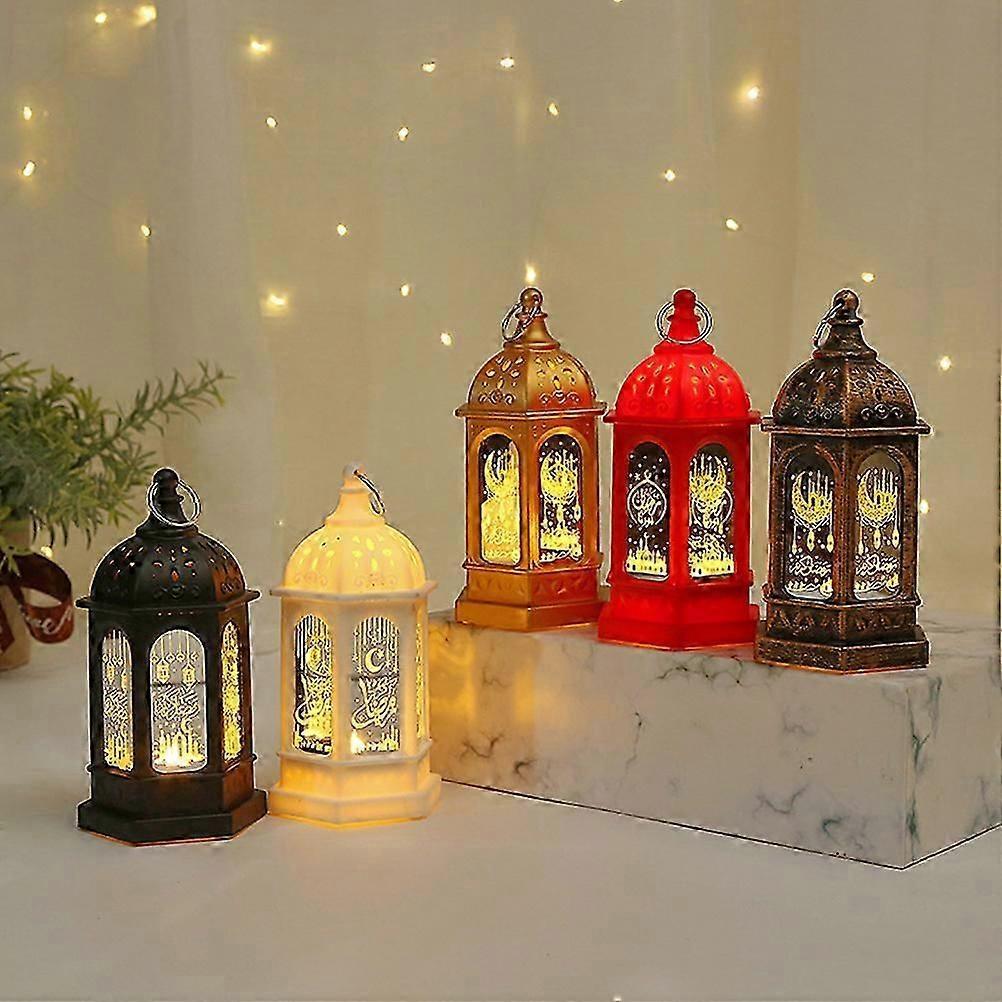Ramadan Lantern Festival Electronic Night Light Table Lamp - Eid Mubarak Home Decor, Decorative LED Night Light, Battery-Operated