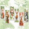 Forest Animals DIY Cross-Stitch Bookmark Set - Handmade Craft Material Kit, Hot-Selling Special Offer