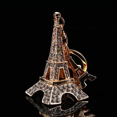 Tower Rhinestones Keyring   Pendant, Grt Gift for Yourself or Your Friends, Brand New Alloy + Rhinestone, Can Be Used As a Keychain or a De
