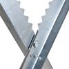 Portable Sawhorse Heavy Duty Steel Adjustable Work Support, Foldable Sawhorse Stand 100 kg Weight Capacity, Silver Tone