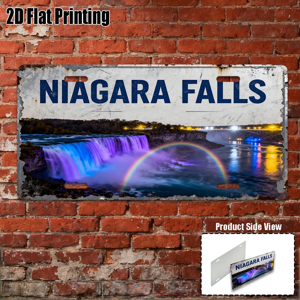 This D Artwork Is Solely for Decorative Purposes It Features a PrintedSinglePiece Vintage Metal SignSuitable for Outdoor Use