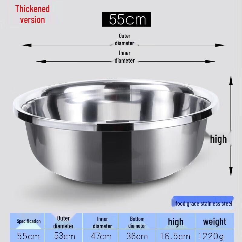 Lavello da Cucina Profondo in Acciaio Inossidabile Spesso 55 cm