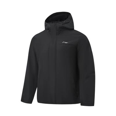 Li Ning Fitness Series Casual Fashion Hooded Simple Short Versatile Cotton Jacket Men Jacket AJMV227-3
