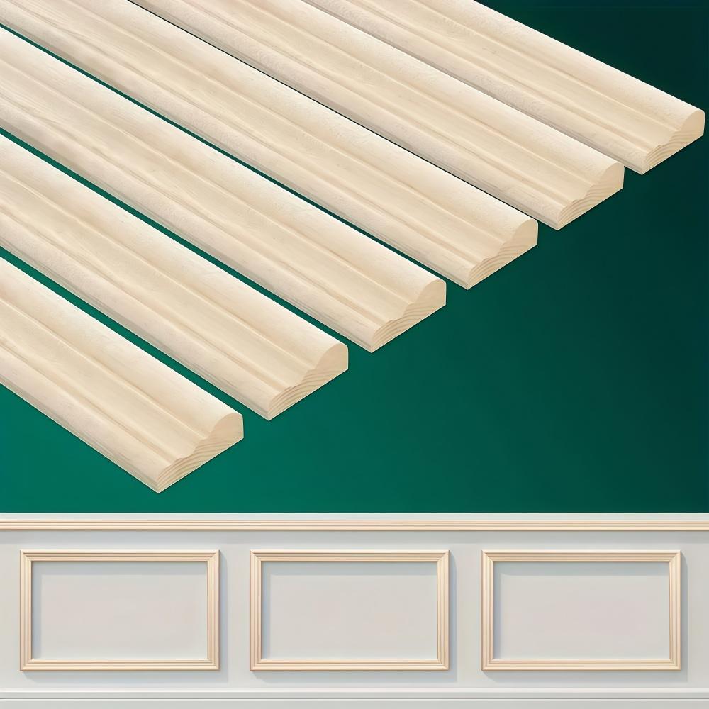 1/2/4/8PCS Decorative Wood Moldings Wooden Furniture Applications Decals for Walls Wood Corner Cabinet Applique Home Decor