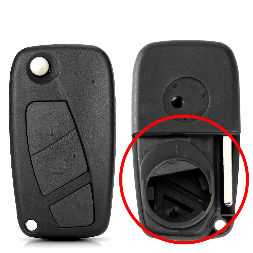 KEYYOU New For Fiat 500 Punto Stilo Ducato Panda Doblo Bravo Black Blue Folding 2 3 Button Car Remote Key Shell SIP22 Blade Case
