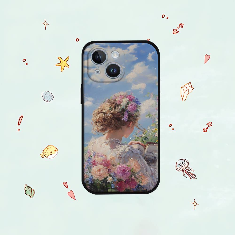 Claude Monet Art Phone Case For IPhone 1716 15 14 13 Pro Max 11 12 Mini X Xs XR Black Silicone Cover