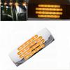 10PCS Amber LED Side Light Lorry Clearance Light 12-24V 22LED Truck Trailer Caravan Side Marker Lamp Chrome Waterproof