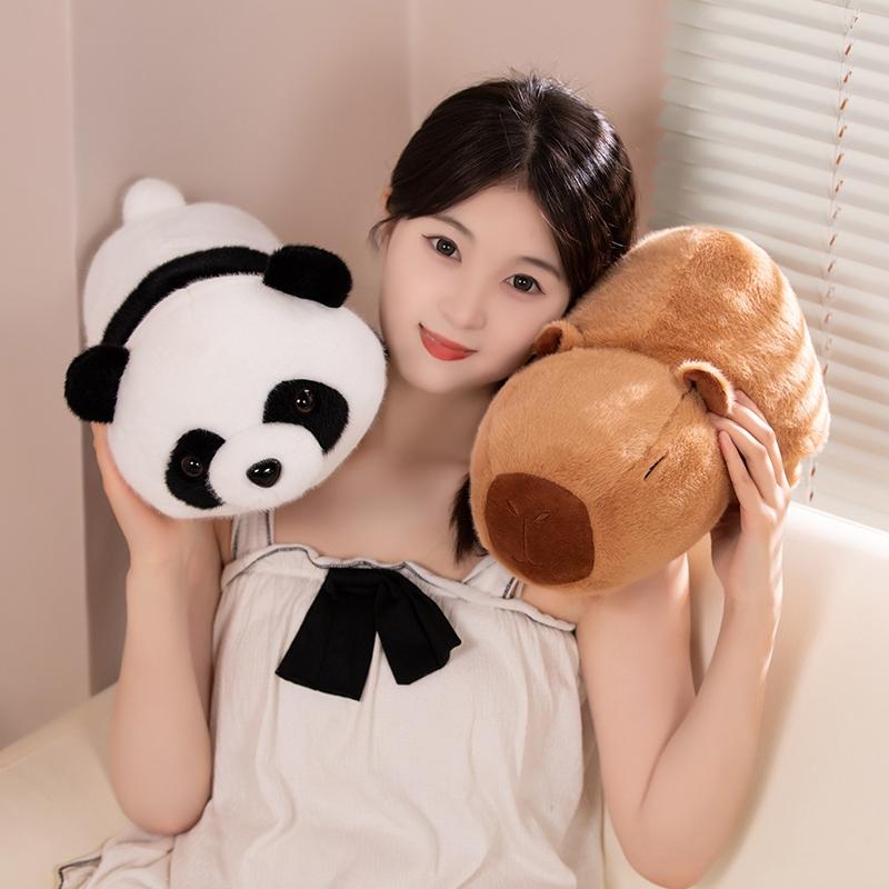 Turn Panda Doll Into Doll Internet Celebrity Plush Toy Throw Pillow Capybara Jungu Doll Girl's Birthday Gift