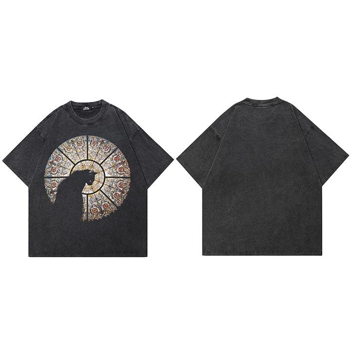 

Hip Hop Vintage Washed Black TShirt Retro Streetwear Black Cat Graphic T Shirt Cotton Men Tshirt Unisex Tops Tees Hipster S