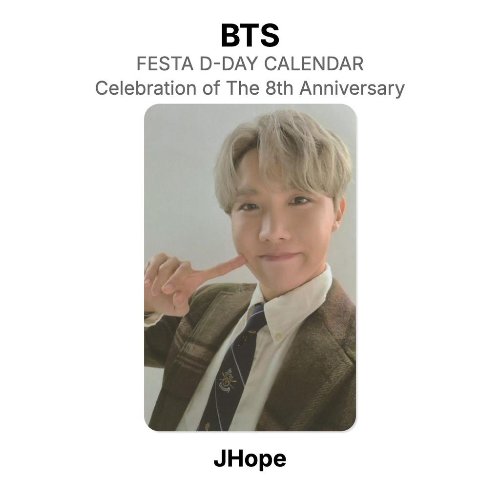 BTS CALENDARIO DEL D-DAY DELLA FESTA : Celebrazione dell'8° Anniversario Fotocarta Ufficiale