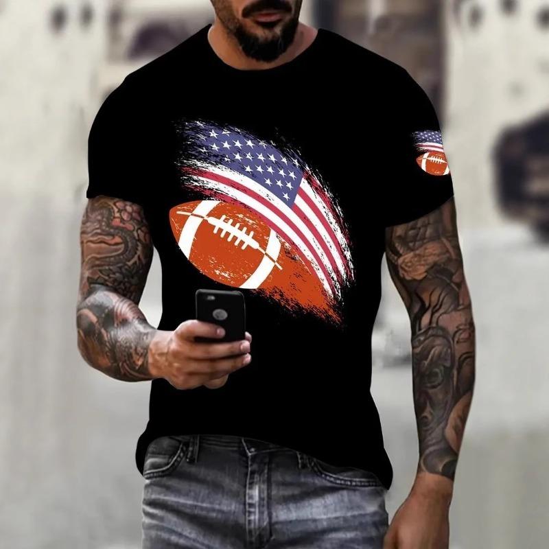 Sommerlicher Farbverlauf 3D-gedrucktes Slim-Fit T-Shirt mit Rundhalsausschnitt für trendbewusste Männer Shirt