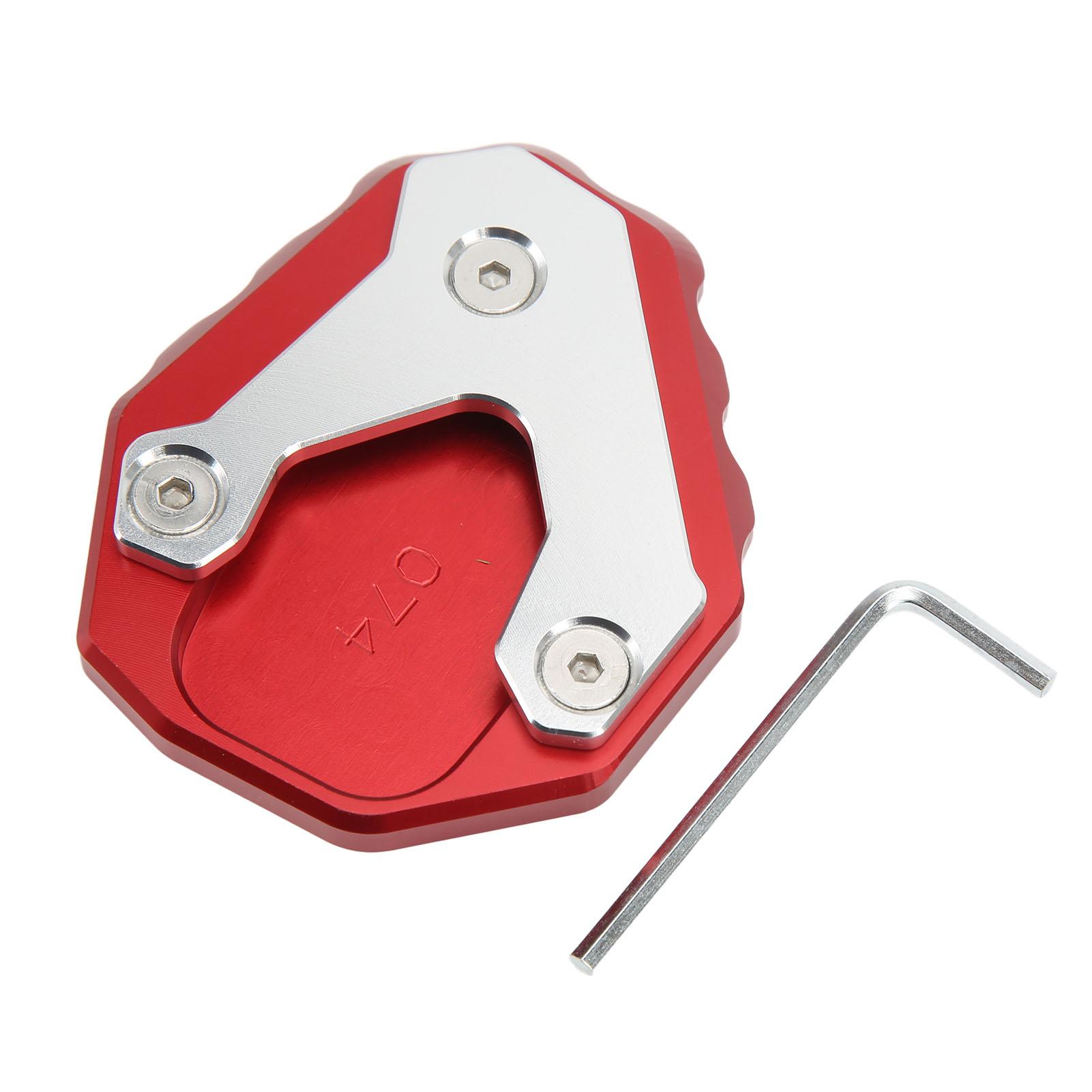 

Motorcycle Kickstand Enlarger Aluminium Alloy Side Stand Extension Plate Pad Replacement for CB500X 2019+ Red