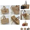 Woven Tote Bag With Contrast Color Design For Daily Casual Wear