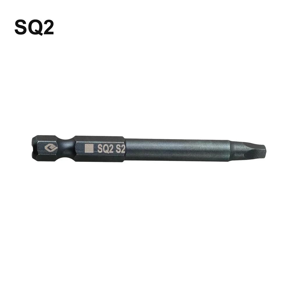 1 Pc Square Head Magnetic Screwdriver Bit SQ0 SQ1 SQ2 SQ3 65mm Length 6.35mm Hex Shank For Electric Screwdriver Drill Tool Parts
