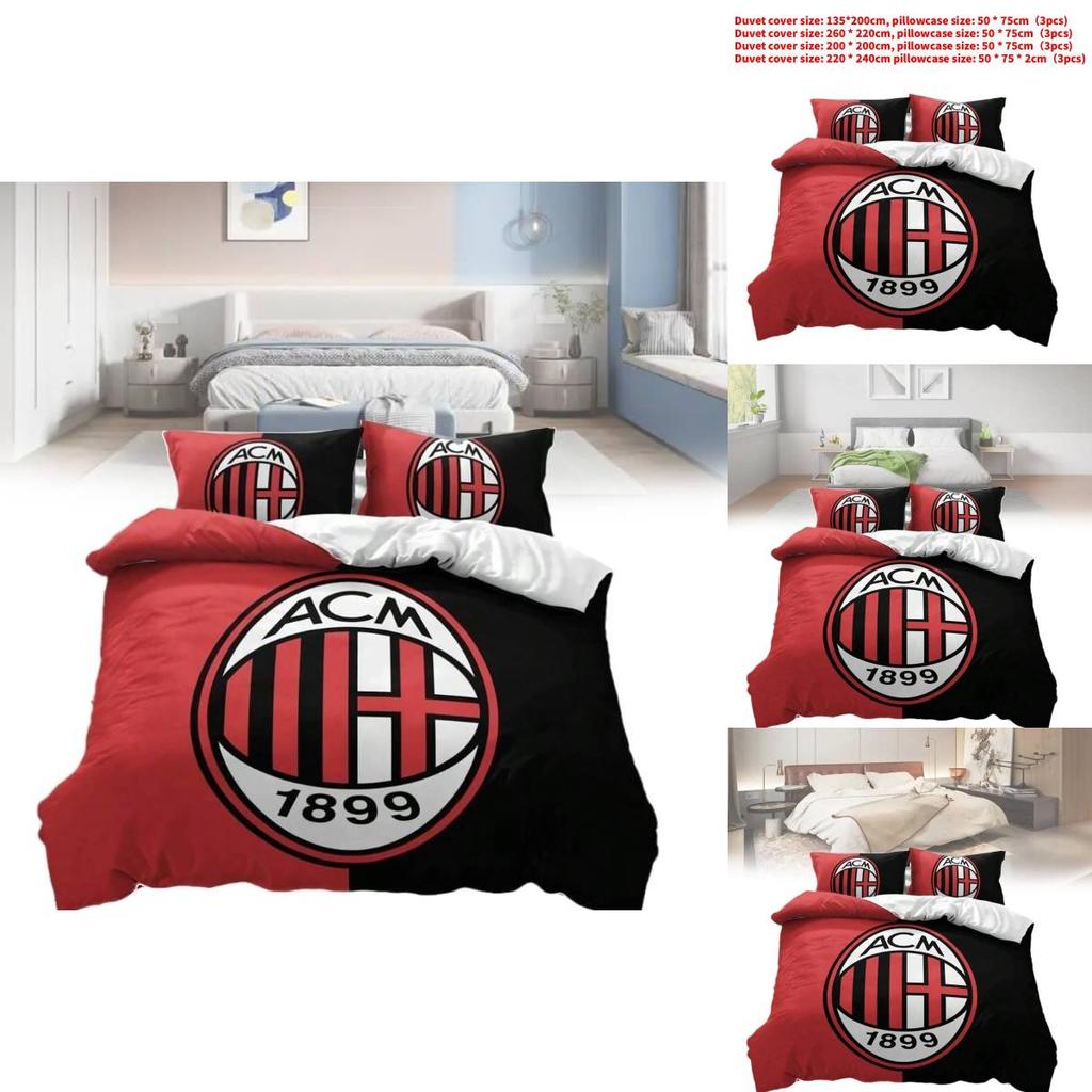 Team Logo 3piece Bed Linen With Durable Polyester And Active Print For Home Comfort
