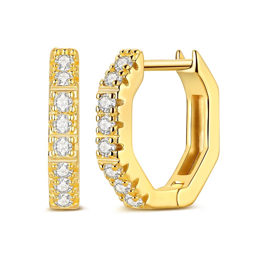 Original Copper Gold Earring For Woman Heart Star Hoop Earring Fashion Jewelry