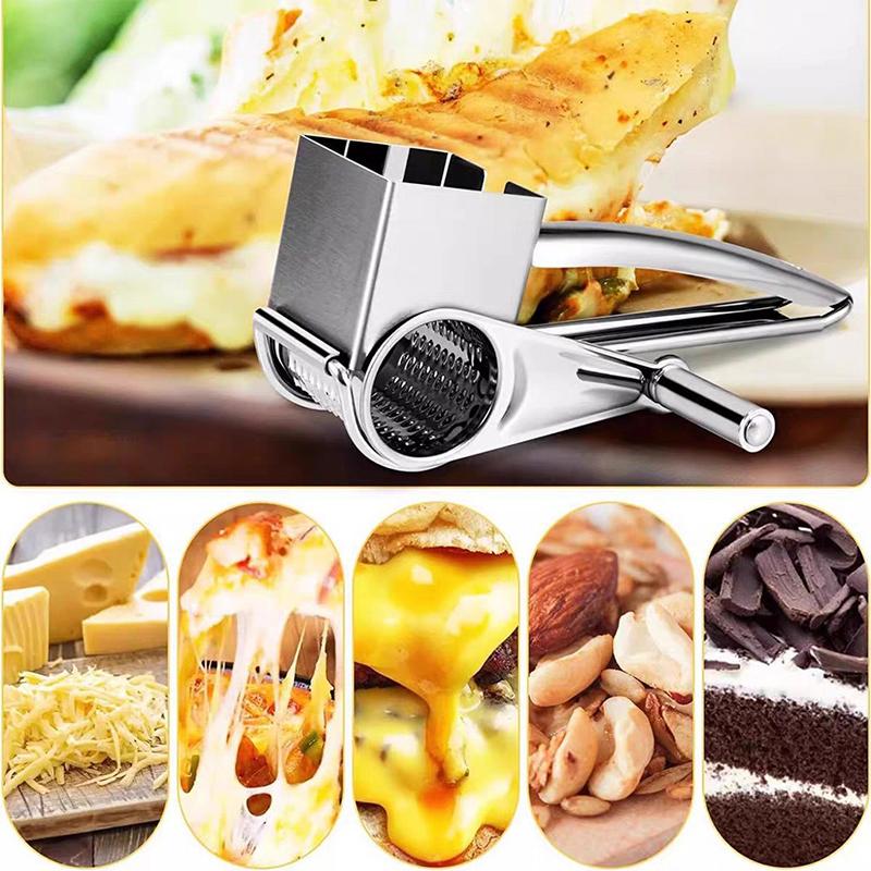 Stainless Steel Cheese Vegetable Grater Shredder With Handle Handheld Rotary Cheese Grater Cheese Hand Grater Kitchen Craft 1