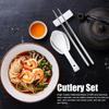 Portable Cutlery Set Stainless Steel Tableware Anti Corrosion Non Slip Anti Fading Chopsticks Spoon for Outdoor