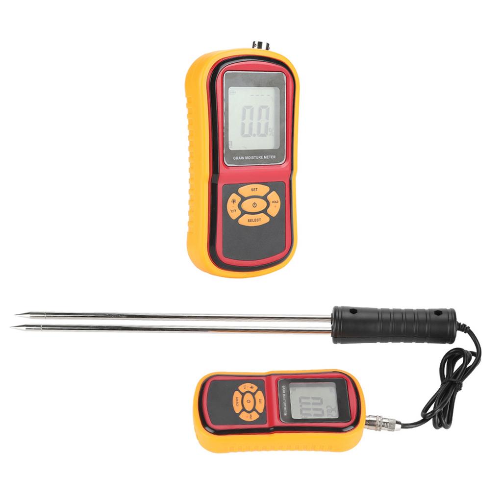 GM640 Portable Digital LCD Grain Moisture Temperature Meter for Wheat Rice Corn Bean
