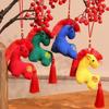 Handmade Hanging Pony Doll PP Cotton Zodiac Pony Figurine Plush Horse Keychain  Backpack Pendant