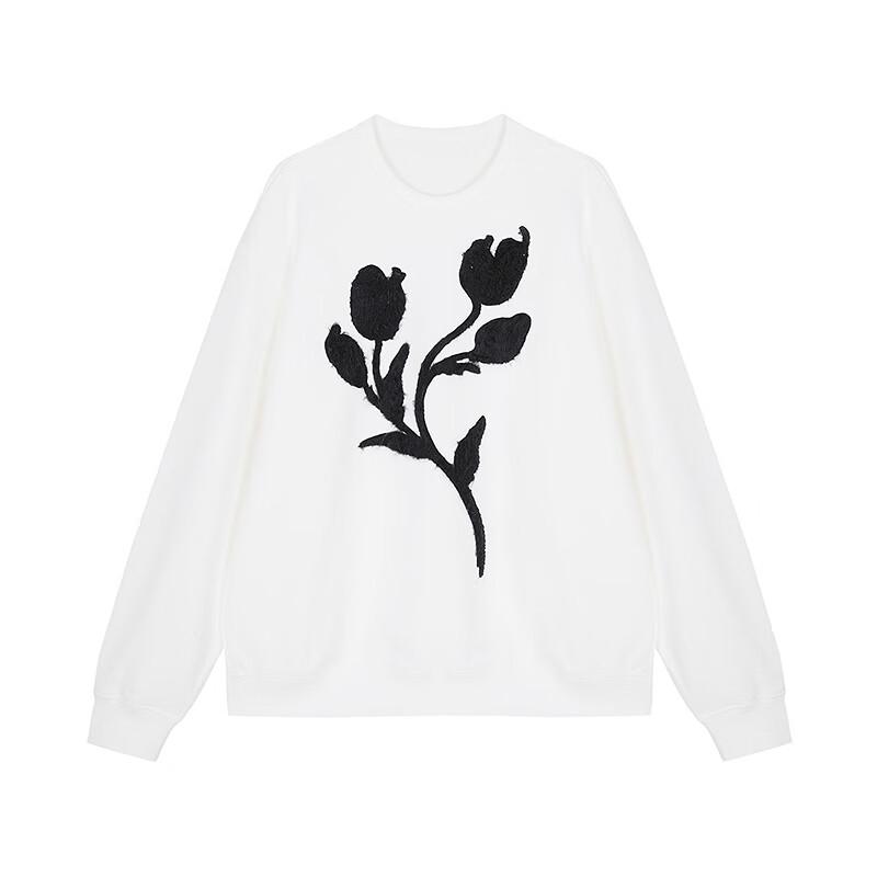 JNBY Spring 2025 Floral Loose Fit Round Neck Sweatshirt