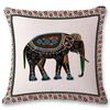 Indian Ethnic Elephant Pillow Cover Tribal Geometric Print Boho Elephant Cushion Case For Sofa Bed Couch Bohemian Home Decor
