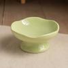 Non-slip Base Petal Ceramic Cat Bowl High Foot Tilted Angle Elevated Cat Bowl Ergonomic Anti-Tip Cat Bowl Pet Feeding Drinking