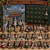 Kreative Weihnachts-Raumdekoration Shih Tzu Adventskalender, 24-Tage Countdown Spielzeug-Set mit Mini-Hund 24 Tage Festliche Dekorationsfiguren, Baumhänge-Dekoration,
