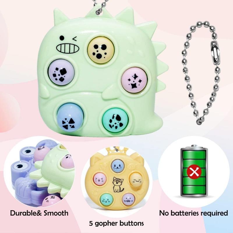 Mini Breloczek do Gry Gra Pamięciowa Chomika Zabawka Fidget dla Dzieci Dorosłych Gra Przenośna Whack-a-mole Redukcja Stresu dla Dziecka Dorosłych