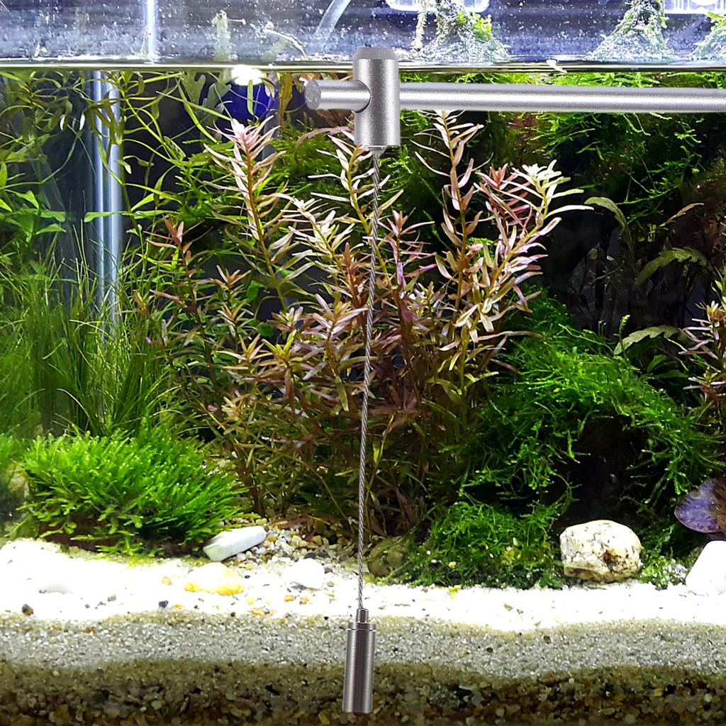 2Pcs Adjustable Aquarium Light Stand Aluminum Alloy Lamp Holder for Fish Tank Saltwater Freshwater High Brightness Lighting