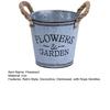 Retro Metall Pflanztopf Blumentopf mit Seilgriffen Antiker Pflanztopf für