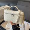 Ielgy Fashionable Woven Bag Hand-Carrying Square Box Lunch Box Bag Portable Shoulder Messenger Bag