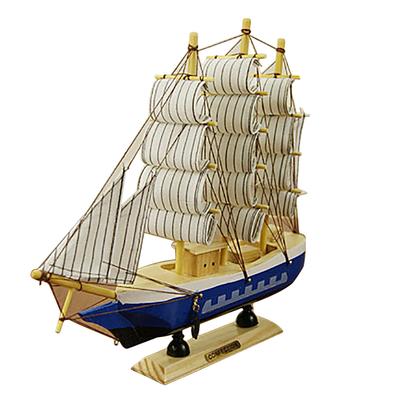 24CM Holz Segelboot Modell Nautischen Dekoration Thema Geschenk Home-Office