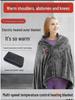 Portable Electric Heated Shawl Blanket with Plush Fleece for Office or Nap