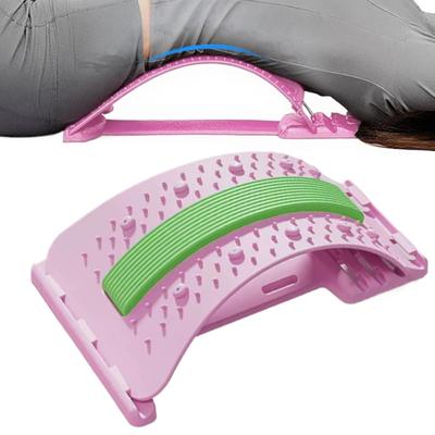 Rückenstrecker 3-stufig verstellbar Unterer Rückenmassagegerät Verstellbares rutschfestes Lendenmassagegerät zur Körperregeneration Muskelentspannung Yoga
