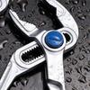 Fast Adjustable Mini Groove Joint Pliers 4 Inch Push Lock V Jaw for Tight Spaces Multi Surface Grip Compact Slip Joint Pliers