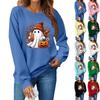 Ladies Fashion Casual Halloween Printed Pullover Sweater