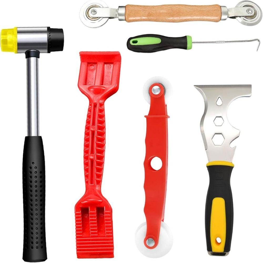 Ergonomic Handle Window Screen Repair Kit 6-in-1 Spline Installer New Screen Roller Tool