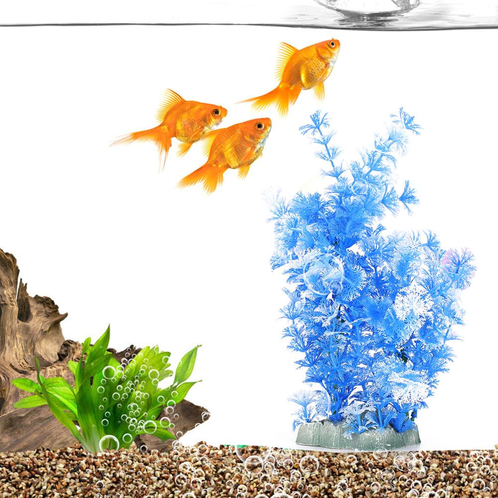 Aquarium Underwater Artificial Plastic Aquatic Plant Landscape Purple White Water Grass for Fish