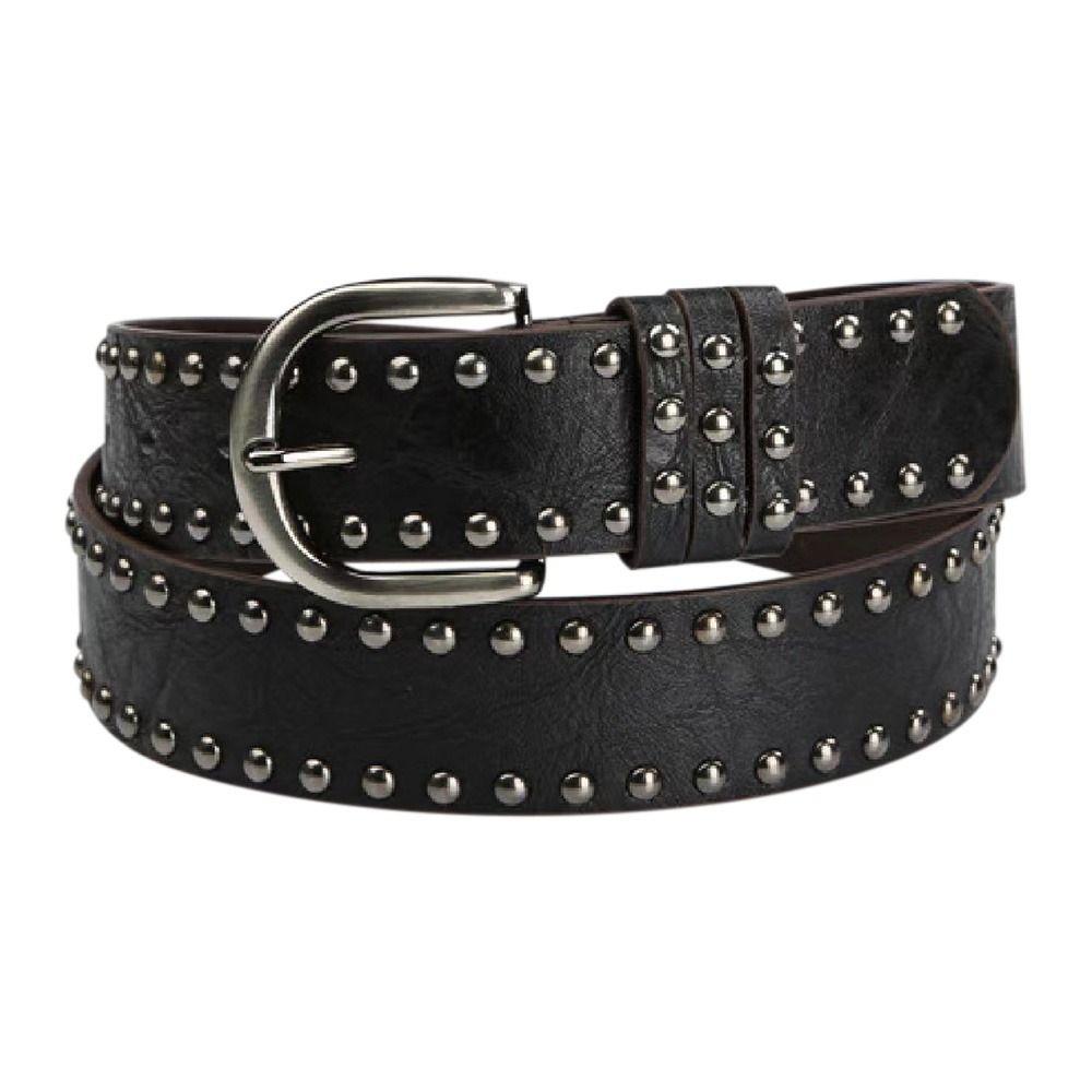Luxury Brand Design Pin Buckle Waistband Gothic Leather Belt Ladies Dress Strap Rivet Waist Band