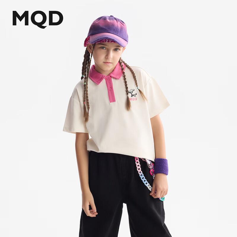 MQD Girls  Color-Block Polo T-Shirt 120