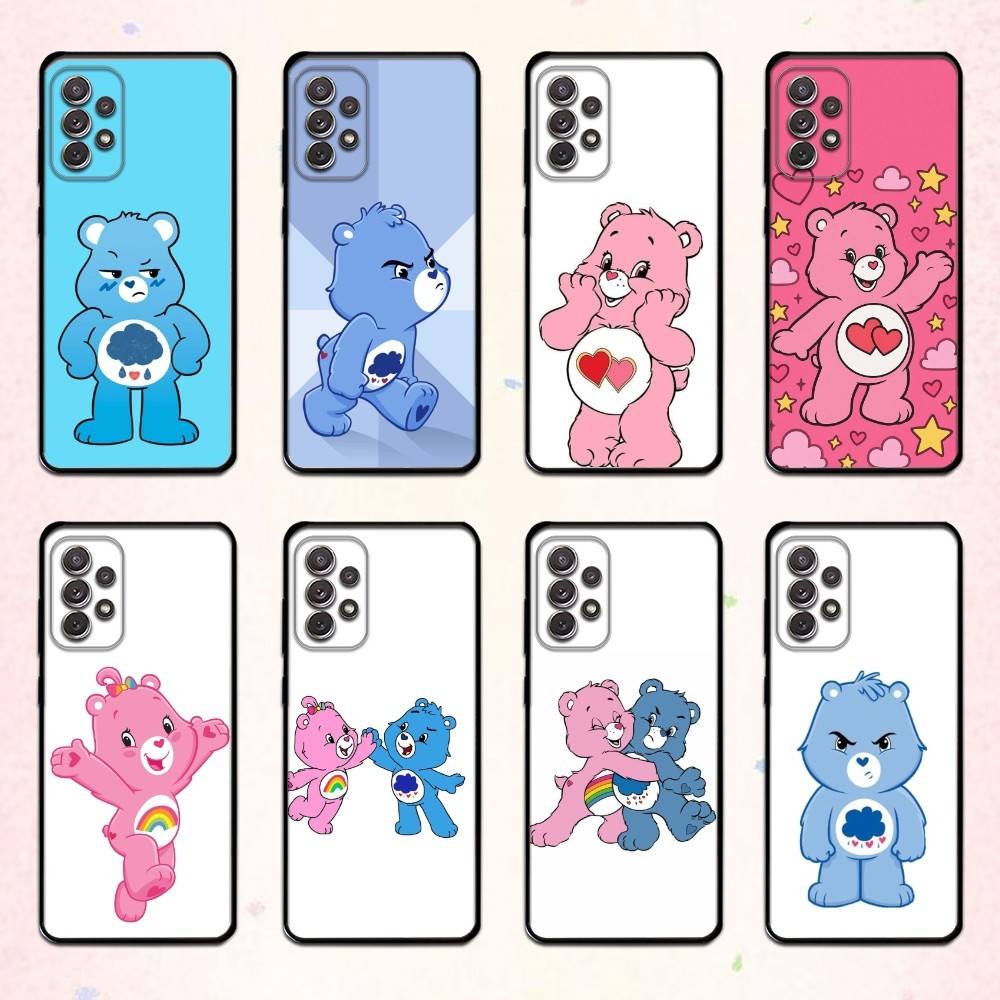 C-Classic C-Cute C-Care B-Bears   Phone Case For Samsung S 25,24,23,22,30,21,10,9,Ultra,Plus,Lite,FE,4,5 G Soft Black Case