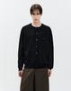 Ziosongzio Whole Garment Collarless Cardigan Black Zi6Kt794Bk