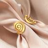 Cazador Swirl Spiral Rings for Women Stainless Steel 2026 Trend Geometric Adjustable Finger Rings Jewelry Party Birthday Gift
