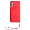 For Samsung Galaxy A06 4G Case Card Holder Kickstand Skin-Touch Phone Cover with Wrist Strap