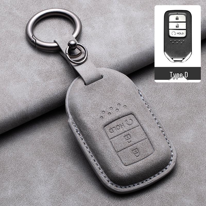 Compatible Leather Key Cover for GAC Toyota CRV, Crown, Accord, Civic, Haoying, and Inspire
