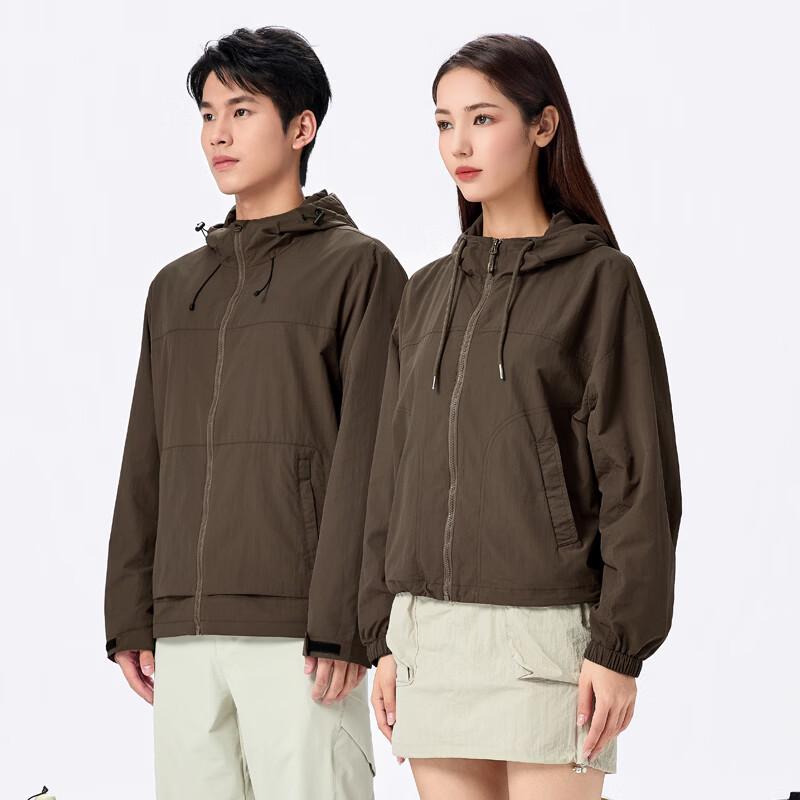Luomeng Unisex Hooded Windproof Water-Repellent Windbreaker