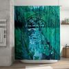 Botanical Shower Curtain Forest Greenery Leaf Pattern Waterproof Fabric Bathroom Decor Vintage Nature Backdrop Wall Hanging