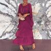 Chiffon Batwing Sleeve Long Dress