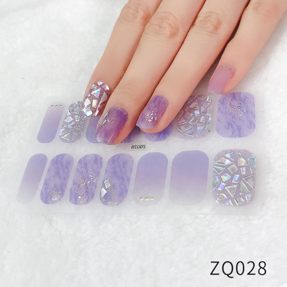 Whitening Three-dimensional Nail Sticker Full Sticker Waterproof Nail Patch Advanced Sense Simple Wind Nail Polish Glue